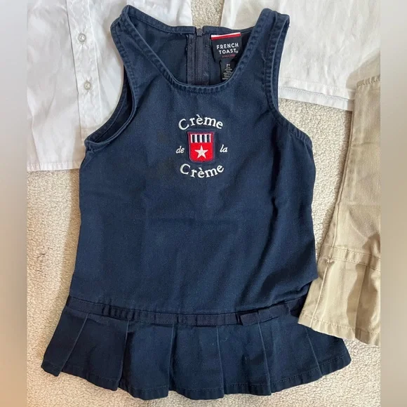 Crème de la Crème Girl 2T Jumpers & Tops - Navy, Khaki, White - Picture 3 of 6